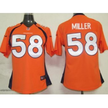 Nike Denver Broncos #58 Von Miller Orange Game Womens Jersey
