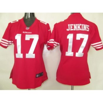 Nike San Francisco 49ers #17 A.J. Jenkins Red Game Womens Jersey