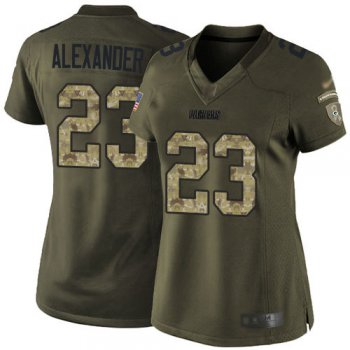 Packers #23 Jaire Alexander Green Women's Stitched Football Limited 2015 Salute to Service Jersey