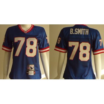 Buffalo Bills #78 Bruce Smith Blue Throwback Womens Jersey