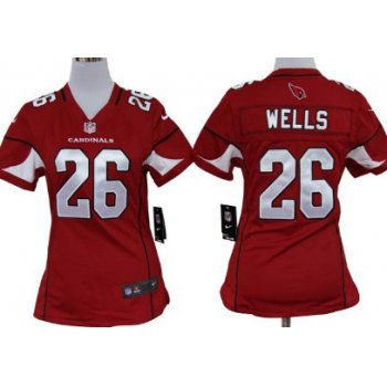 Nike Arizona Cardinals #26 Chris Wells Red Game Womens Jersey