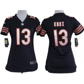 Nike Chicago Bears #13 Johnny Knox Blue Game Womens Jersey