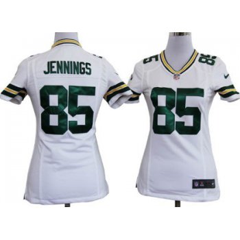 Nike Green Bay Packers #85 Greg Jennings White Game Womens Jersey