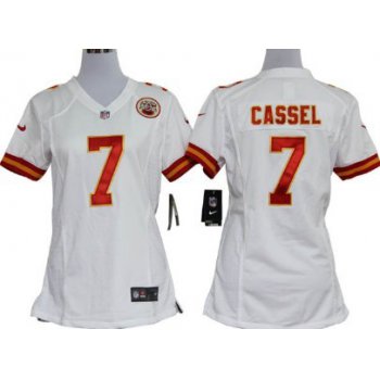 Nike Kansas City Chiefs #7 Matt Cassel White Game Womens Jersey