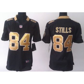 Nike New Orleans Saints #84 Kenny Stills Black Limited Womens Jersey