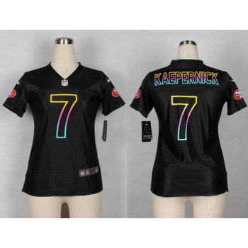 Nike San Francisco 49ers #7 Colin Kaepernick Pro Line Black Fashion Womens Jersey
