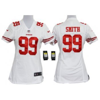 Nike San Francisco 49ers #99 Aldon Smith White Game Womens Jersey
