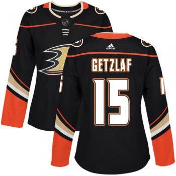 Adidas Anaheim Ducks #15 Ryan Getzlaf Black Home Authentic Women's Stitched NHL Jersey