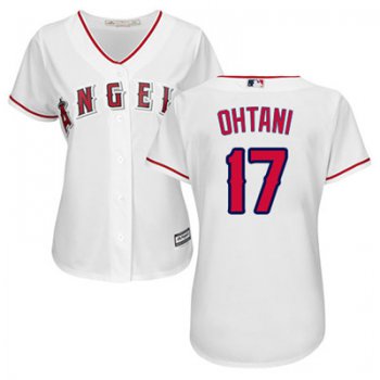 LA Angels of Anaheim #17 Shohei Ohtani White Home Women's Stitched MLB Jersey