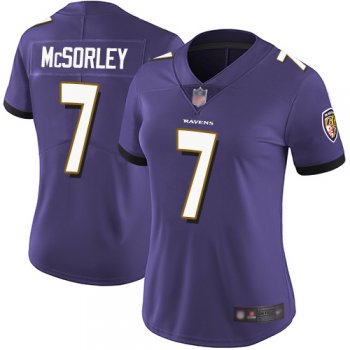 Ravens #7 Trace McSorley Purple Team Color Women's Stitched Football Vapor Untouchable Limited Jersey