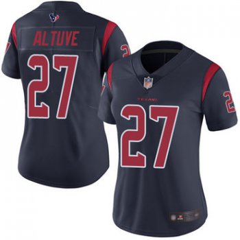 Texans #27 Jose Altuve Navy Blue Women's Stitched Football Limited Rush Jersey