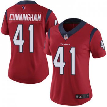 Texans #41 Zach Cunningham Red Alternate Women's Stitched Football Vapor Untouchable Limited Jersey