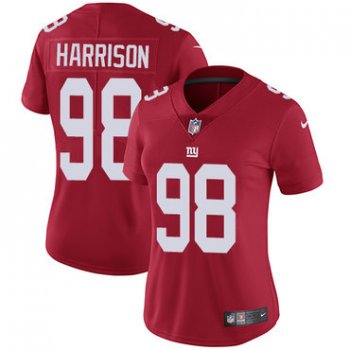Women's Nike New York Giants #98 Damon Harrison Red Alternate Stitched NFL Vapor Untouchable Limited Jersey