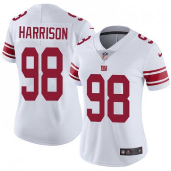Women's Nike New York Giants #98 Damon Harrison White Stitched NFL Vapor Untouchable Limited Jersey
