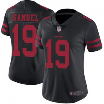 49ers #19 Deebo Samuel Black Alternate Women's Stitched Football Vapor Untouchable Limited Jersey