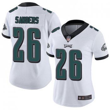 Eagles #26 Miles Sanders White Women's Stitched Football Vapor Untouchable Limited Jersey