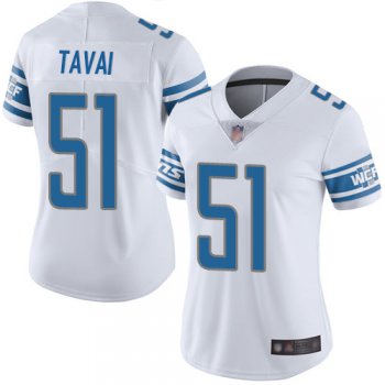 Lions #51 Jahlani Tavai White Women's Stitched Football Vapor Untouchable Limited Jersey