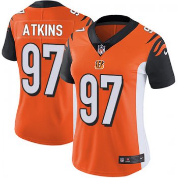 Women's Nike Cincinnati Bengals #97 Geno Atkins Orange Alternate Stitched NFL Vapor Untouchable Limited Jersey