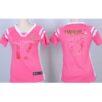 Nike Miami Dolphins #17 Ryan Tannehill Drilling Sequins Pink Womens Jersey
