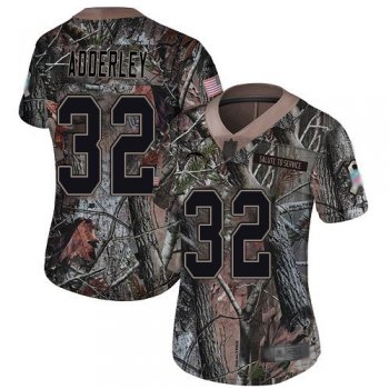 Chargers #32 Nasir Adderley Camo Women's Stitched Football Limited Rush Realtree Jersey