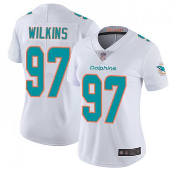 Dolphins #97 Christian Wilkins White Women's Stitched Football Vapor Untouchable Limited Jersey