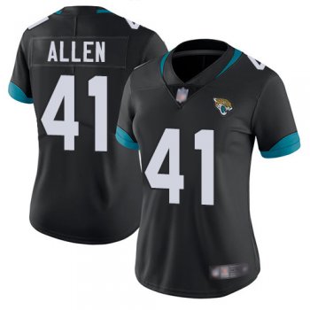 Jaguars #41 Josh Allen Black Team Color Women's Stitched Football Vapor Untouchable Limited Jersey