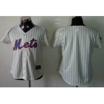 New York Mets Blank Cream Womens Jersey