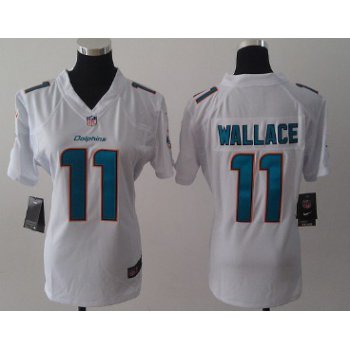 Nike Miami Dolphins #11 Mike Wallace 2013 White Game Womens Jersey