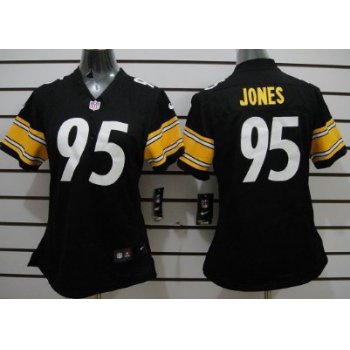 Nike Pittsburgh Steelers #95 Jarvis Jones Black Limited Womens Jersey