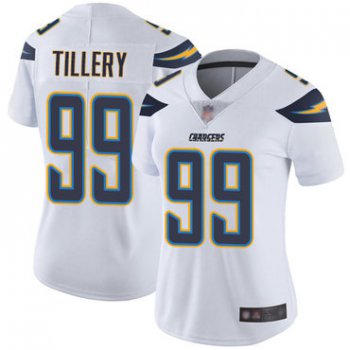 Chargers #99 Jerry Tillery White Women's Stitched Football Vapor Untouchable Limited Jersey