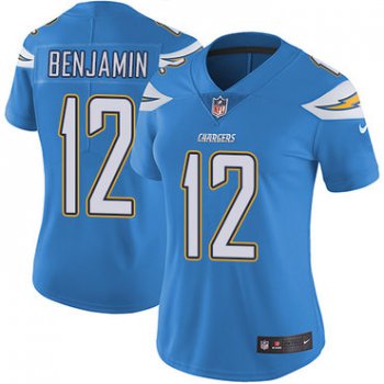 Women's Nike Los Angeles Chargers #12 Travis Benjamin Electric Blue Alternate Stitched NFL Vapor Untouchable Limited Jersey