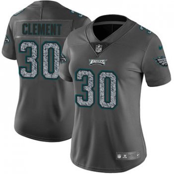 Women's Nike Philadelphia Eagles #30 Corey Clement Gray Static Stitched NFL Vapor Untouchable Limited Jersey