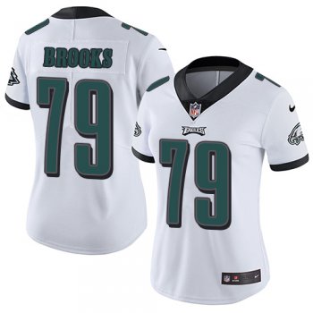 Women's Nike Philadelphia Eagles #79 Brandon Brooks White Stitched NFL Vapor Untouchable Limited Jersey