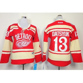 Detroit Red Wings #13 Pavel Datsyuk 2014 Winter Classic Red Womens Jersey