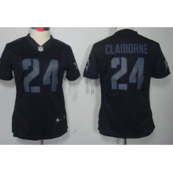 Nike Dallas Cowboys #24 Morris Claiborne Black Impact Limited Womens Jersey