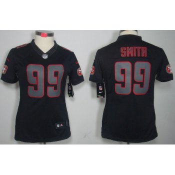 Nike San Francisco 49ers #99 Aldon Smith Black Impact Limited Womens Jersey