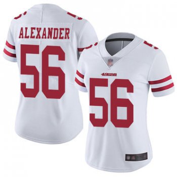 49ers #56 Kwon Alexander White Women's Stitched Football Vapor Untouchable Limited Jersey