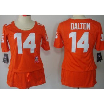 Nike Cincinnati Bengals #14 Andy Dalton Breast Cancer Awareness Orange Womens Jersey