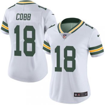 Nike Packers #18 Randall Cobb White Women's Stitched NFL Limited Rush Jersey