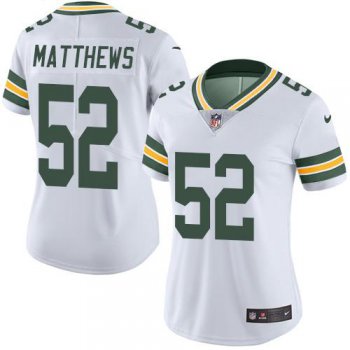 Nike Packers #52 Clay Matthews White Women's Stitched NFL Limited Rush Jersey