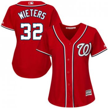 Nationals #32 Matt Wieters Red Alternate Women's Stitched Baseball Jersey