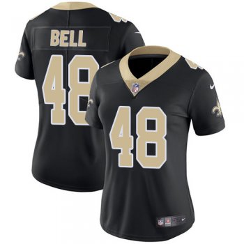Women's Nike New Orleans Saints #48 Vonn Bell Black Team Color Stitched NFL Vapor Untouchable Limited Jersey