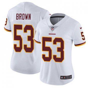 Women's Nike Washington Redskins #53 Zach Brown White Stitched NFL Vapor Untouchable Limited Jersey
