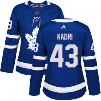 Adidas Toronto Maple Leafs #43 Nazem Kadri Blue Home Authentic Women's Stitched NHL Jersey