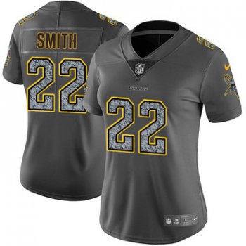 Women's Nike Minnesota Vikings #22 Harrison Smith Gray Static Stitched NFL Vapor Untouchable Limited Jersey