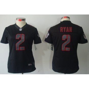 Nike Atlanta Falcons #2 Matt Ryan Black Impact Limited Womens Jersey