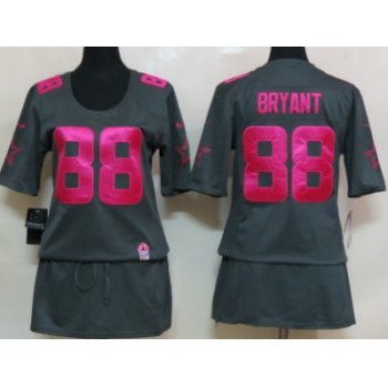 Nike Dallas Cowboys #88 Dez Bryant Breast Cancer Awareness Gray Womens Jersey