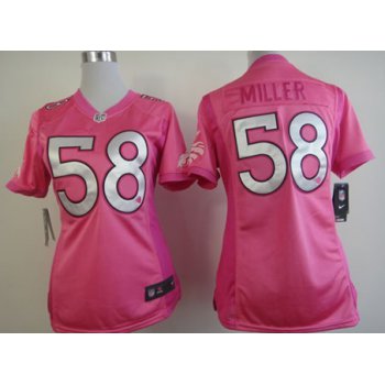 Nike Denver Broncos #58 Von Miller Pink Love Womens Jersey