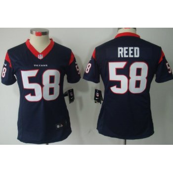 Nike Houston Texans #58 Brooks Reed Blue Limited Womens Jersey