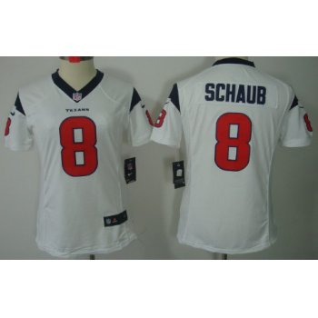 Nike Houston Texans #8 Matt Schaub White Limited Womens Jersey